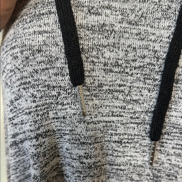 Calvin Klein Gray Hooded Poncho with Drawstring - Picture 5 of 7
